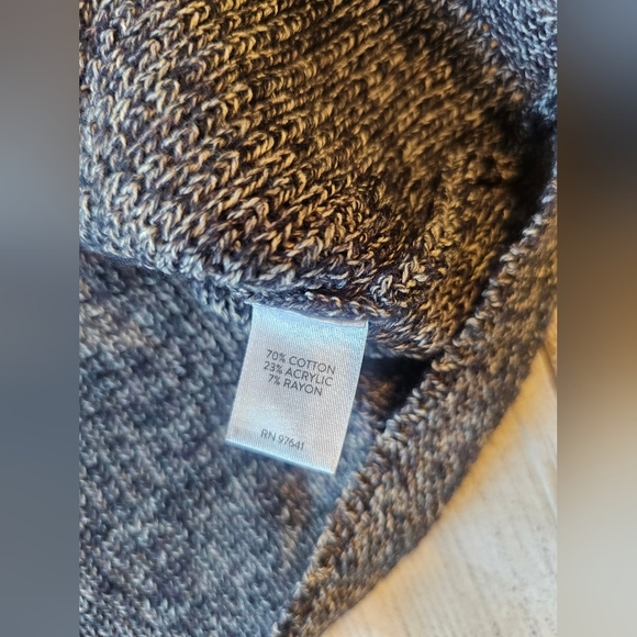 J. Jill Pure Jill Size Medium 3/4 Sleeve Huckleberry Ombre Knit Sweater Boxy - Picture 6 of 9